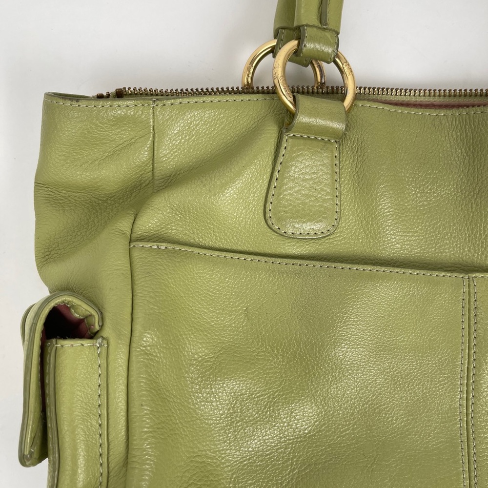 Sigrid Olsen Leather Shoulder Bag in Light Green - Picture 2 of 16